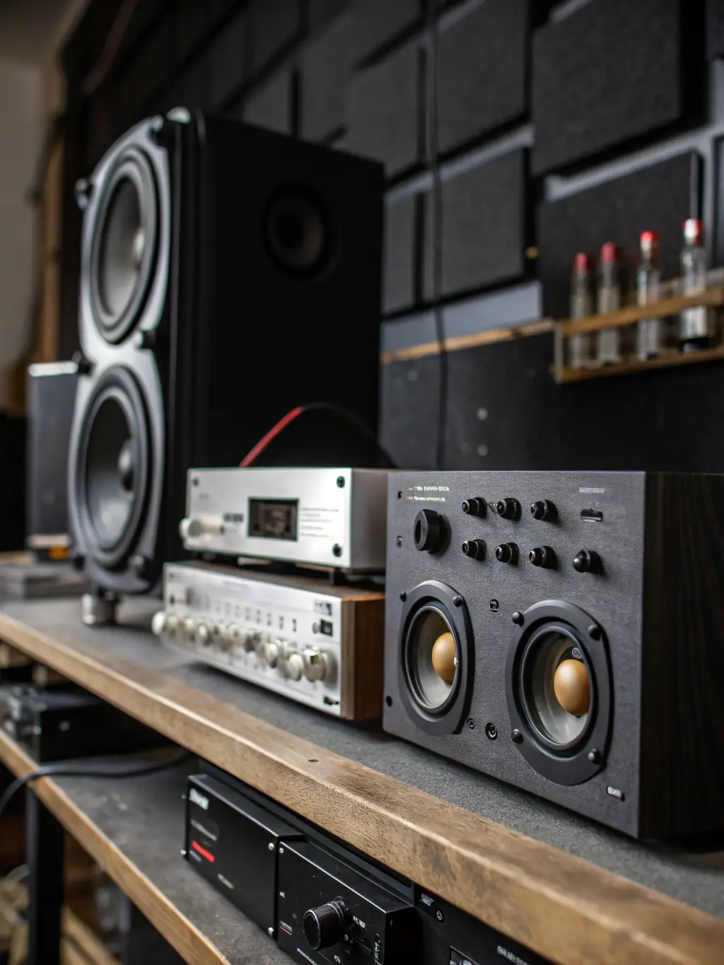 A close-up image of a well-maintained speaker system, highlighting the quality and care that DN-SOUND provides through its maintenance packages.